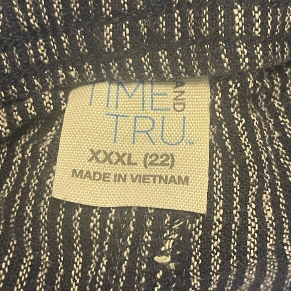 Time and Tru Drawstring Pants Womens Blue & Gray Stripe Size XXXL 22 - Picture 8 of 10